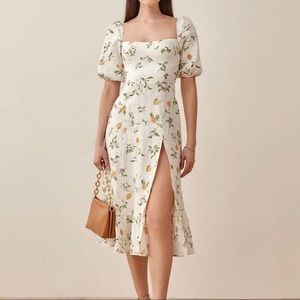 Reformation Belgium midi linen dress